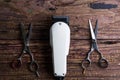 Stylish Professional Barber Clippers, Hair Clippers, Hair sciss Royalty Free Stock Photo