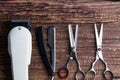 Stylish Professional Barber Clippers, Hair Clippers, Hair sciss Royalty Free Stock Photo