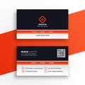 Stylish professional orange business card design