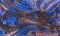 Stylish psychedelic plasticine frozen cave or rock in multiple colors of brown blue.