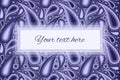 Stylish purple paisley background with a text box