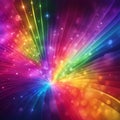 Stylish rainbow background and texture. Abstract Rainbow Curved Lines Waves on Multi Colored Distorted Rainbow Lines