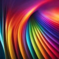 Stylish rainbow background and texture. Abstract Rainbow Curved Lines Waves on Multi Colored Distorted Rainbow Lines