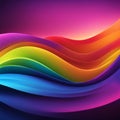Stylish rainbow background and texture. Abstract Rainbow Curved Lines Waves on Multi Colored Distorted Rainbow Lines