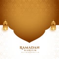 Stylish ramadan kareem background with text space