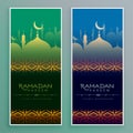 Stylish ramadan kareem islamic banners