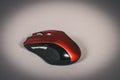 Stylish red and black wireless mouse