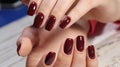 stylish red manicure