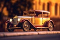 Stylish retro car. Generate AI