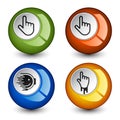 Stylish round glossy buttons