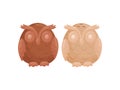 Stylish salt and pepper in the form of owls. Vector illustration.