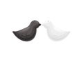 Stylish salt and pepper shaker in the form of birds. Vector illustration on white background.