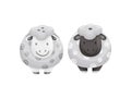 Stylish salt and pepper shaker in the form of sheep. Vector illustration.