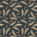 Stylish seamless pattern with leaves Royalty Free Stock Photo