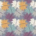 Stylish seamless pattern with maple leaves Royalty Free Stock Photo