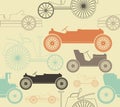 Stylish seamless pattern with retro cars Royalty Free Stock Photo