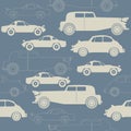 Stylish seamless pattern with retro cars Royalty Free Stock Photo