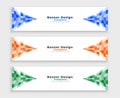stylish set of web banner template for corporate website Royalty Free Stock Photo
