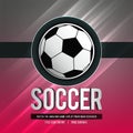 Stylish shiny soccer tournament sports background
