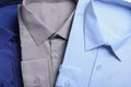 Stylish shirts as background. Dry-cleaning service Royalty Free Stock Photo
