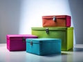 Stylish Silhouette of Textile Storage Cases Minimalist Home Organization Solutions for a ClutterFree Space Royalty Free Stock Photo