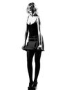 Stylish silhouette woman