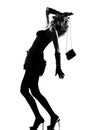 Stylish silhouette woman