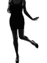 Stylish silhouette woman legs Royalty Free Stock Photo