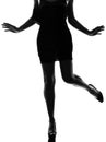 Stylish silhouette woman legs Royalty Free Stock Photo