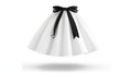 Elegance in Monochrome: Black and White Skirt With Chic Bow