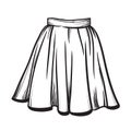 Stylish skirt model hand drawn vector illustration Royalty Free Stock Photo