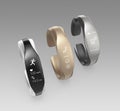 Stylish smart bands isolated on gray background. Original design.