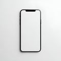 Stylish Smartphone Mockup on White Background- Blank Screen Interface Royalty Free Stock Photo