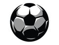 Stylish soccer ball on a white background. Vector color illustration. Template for design Royalty Free Stock Photo