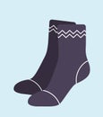 Stylish socks with print Royalty Free Stock Photo