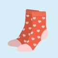 Stylish socks with print Royalty Free Stock Photo