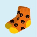 Stylish socks with print Royalty Free Stock Photo