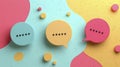Stylish Speech Bubbles Forming a Fun Pattern