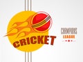 Stylish sticker for Cricket Champions League. Royalty Free Stock Photo