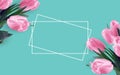 Stylish stock vector. Feminine wedding desktop stationery mockup with blank greeting card flower