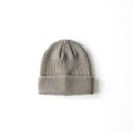 Stylish striped beanie hat with abstract pattern for cold weather Royalty Free Stock Photo