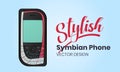 Stylish Symbian Mobile Phone - Vector Design Royalty Free Stock Photo