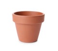 Stylish terracotta flower pot isolated Royalty Free Stock Photo