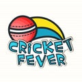 Stylish text for Cricket Fever concept.