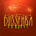 Stylish text for Happy Dussehra celebration.