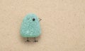 Stylish textured craft paper background funny little bird