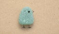 Stylish textured craft paper background funny little bird