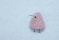 Stylish textured craft paper background funny little bird