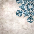 Stylish textured old paper background with kaleidoscope snowflake Royalty Free Stock Photo