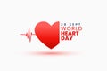 stylish 29th sept world heart day medical poster for global awareness